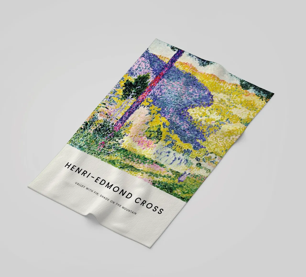 Cross - Valley with Fir: Shade on the Mountain telo mare da Vintage by JUNIQE