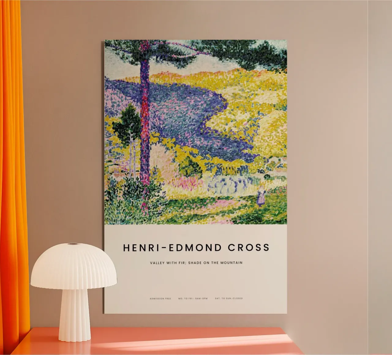 Cross - Valley with Fir: Shade on the Mountain alluminio dibond da Vintage by JUNIQE