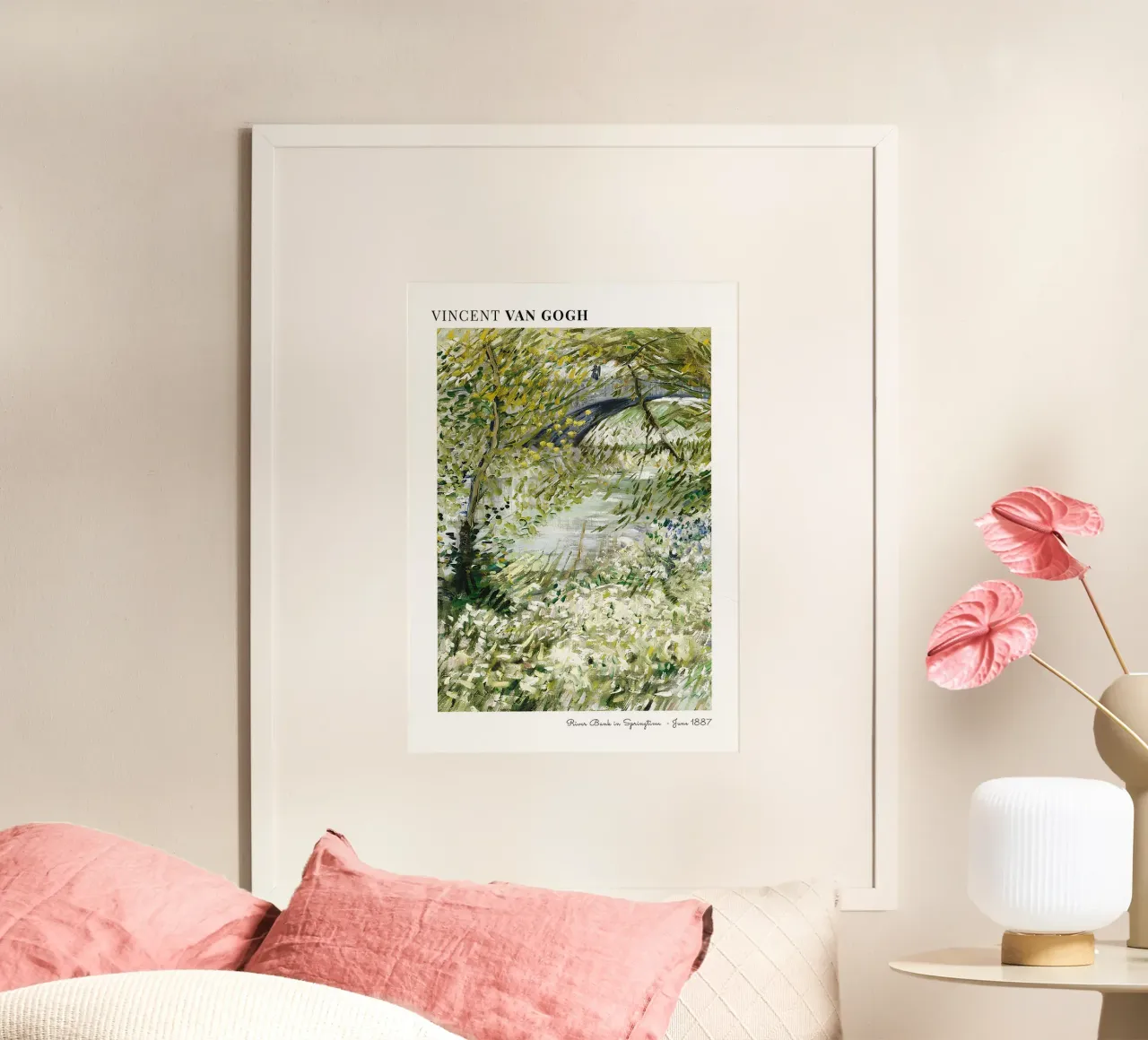 La "riva del fiume in primavera" di Van Gogh - Impressionismo Natu poster da NorwesClub