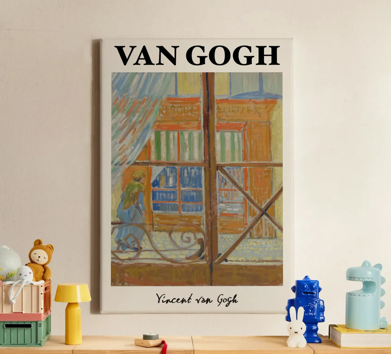 Vue d'une boucherie" de Van Gogh - Urban Post-Impressio toile avec Caisse américaine de NorwesClub