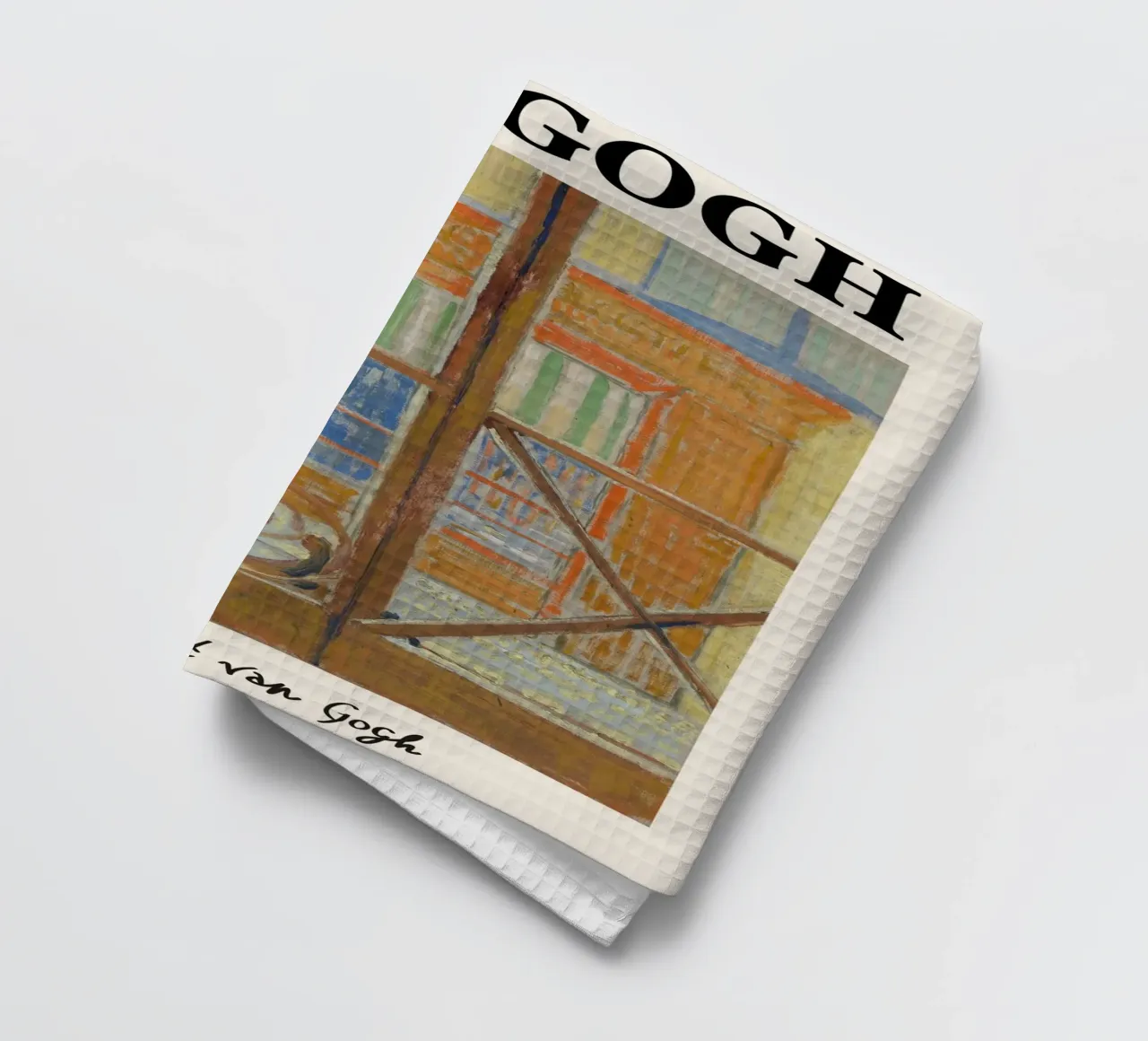 Vue d'une boucherie" de Van Gogh - Urban Post-Impressio torchon de NorwesClub