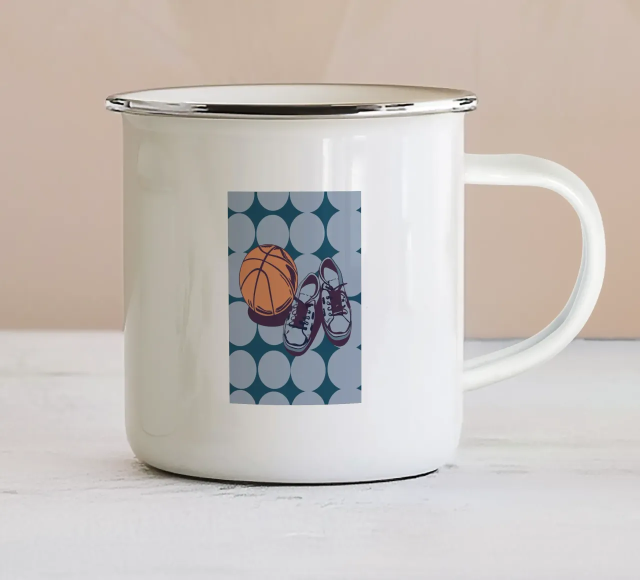 Pallacanestro e scarpe tazza in smalto da SPORTS ONLY