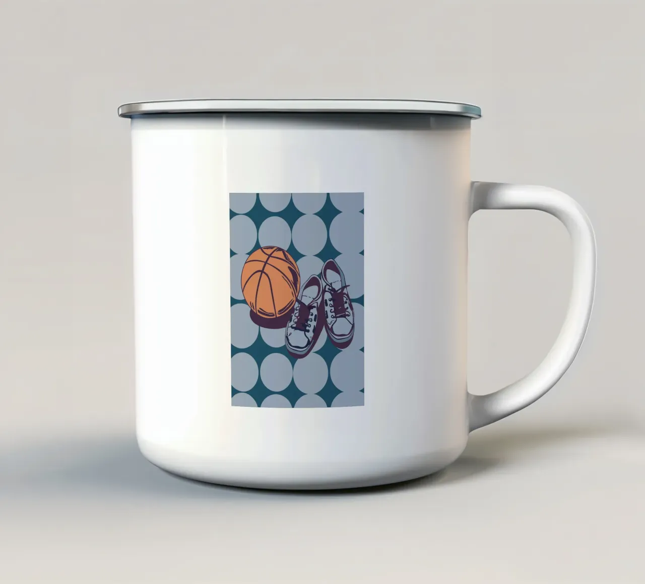 Pallacanestro e scarpe tazza in smalto da SPORTS ONLY