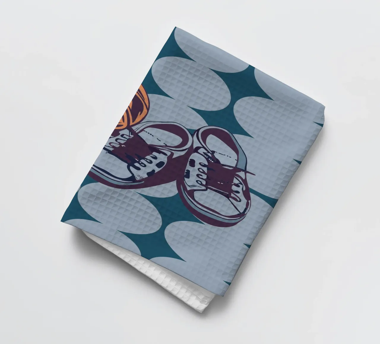 Basketball and Shoes tea towel by SPORTS ONLY