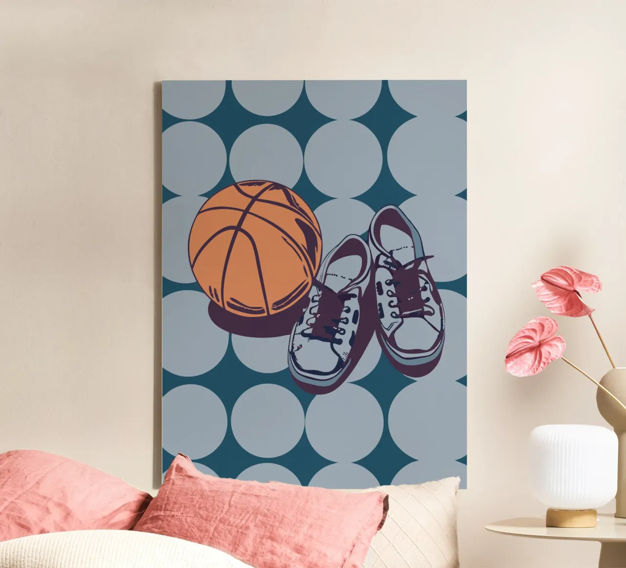Basketball and Shoes canvas by SPORTS ONLY