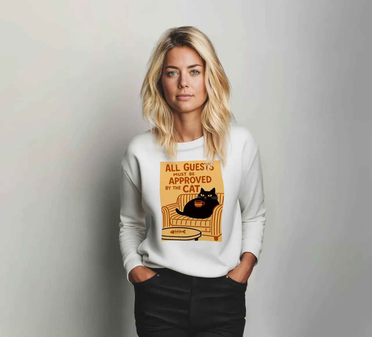 tutti gli ospiti devono essere approvati dal cat felpa da the gan gan