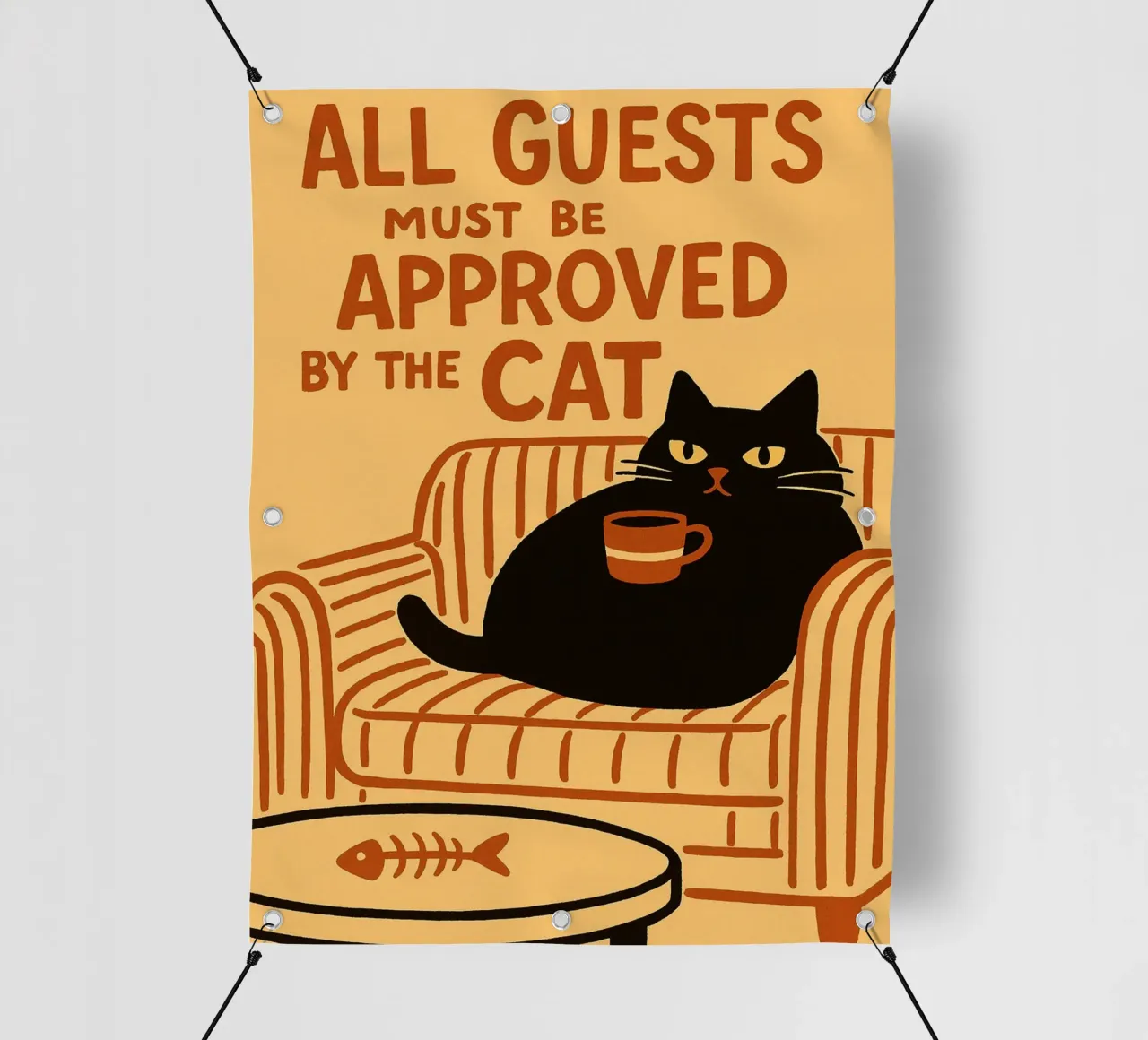tutti gli ospiti devono essere approvati dal cat telo in pvc da the gan gan