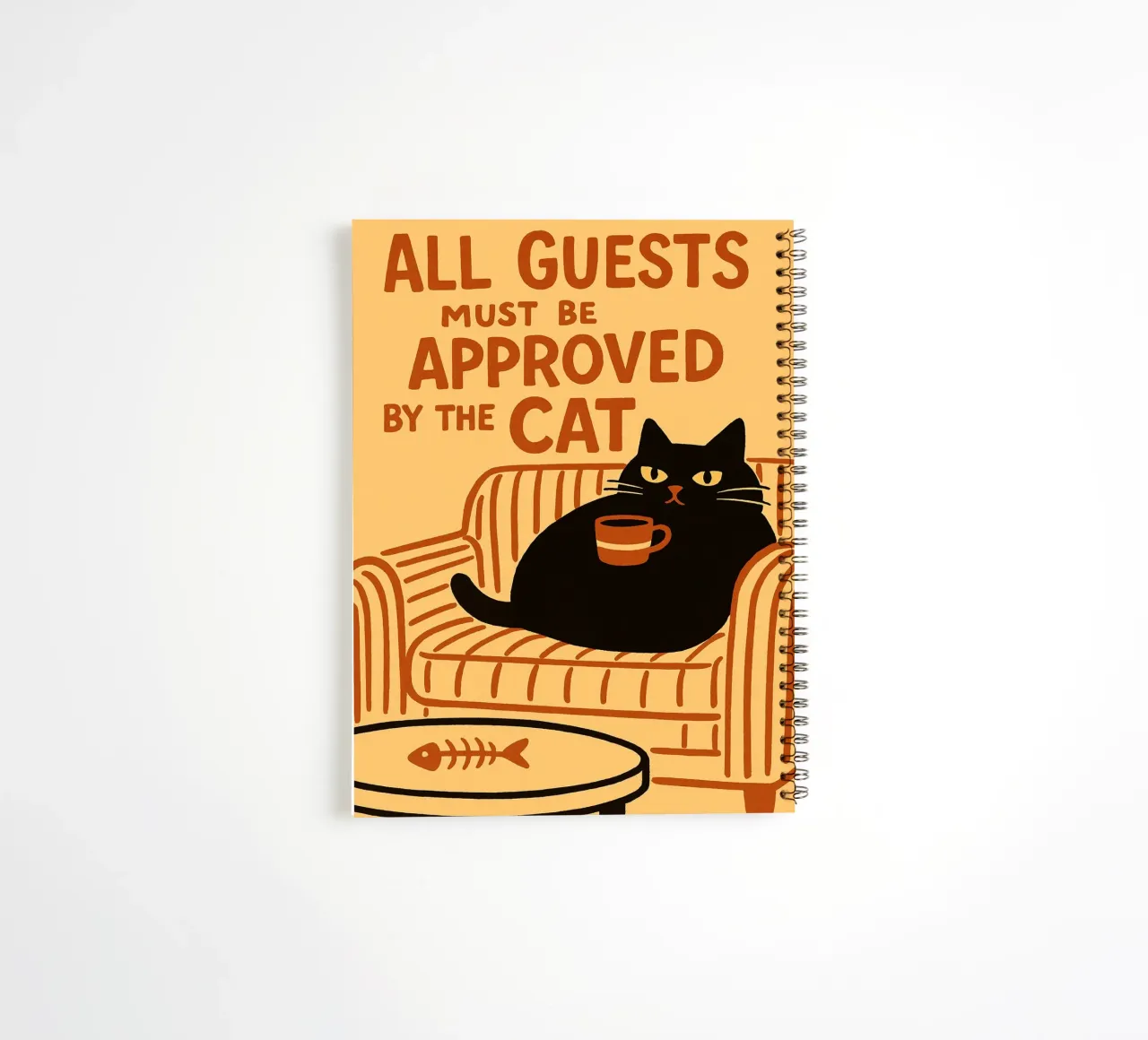 all guest must be approved by the cat spiral notebook by the gan gan
