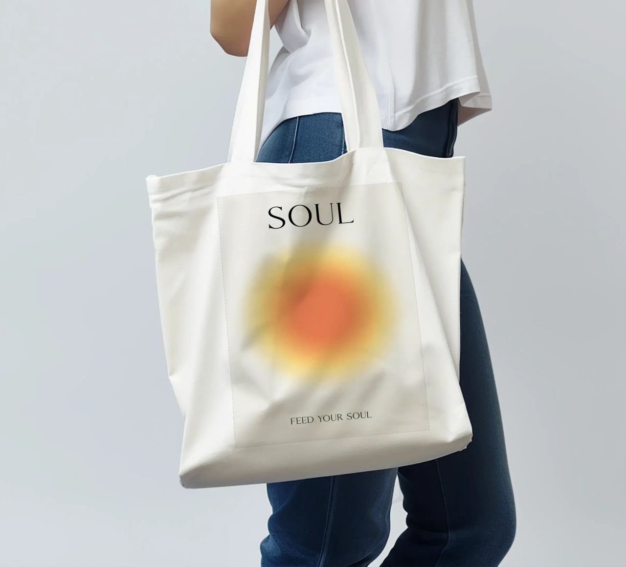 Positive Aura Seele Jutebeutel von Birgitpopshop