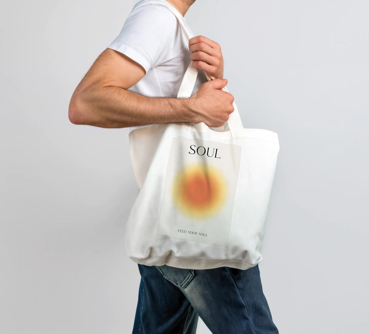 Positive Aura Seele Jutebeutel von Birgitpopshop