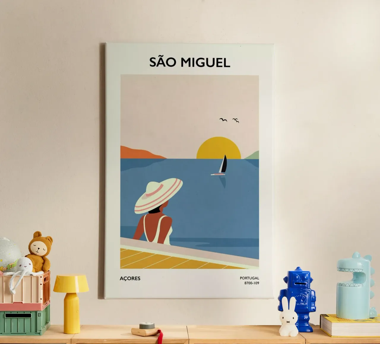 São Miguel II tela con Cornice a cassetta da Pure