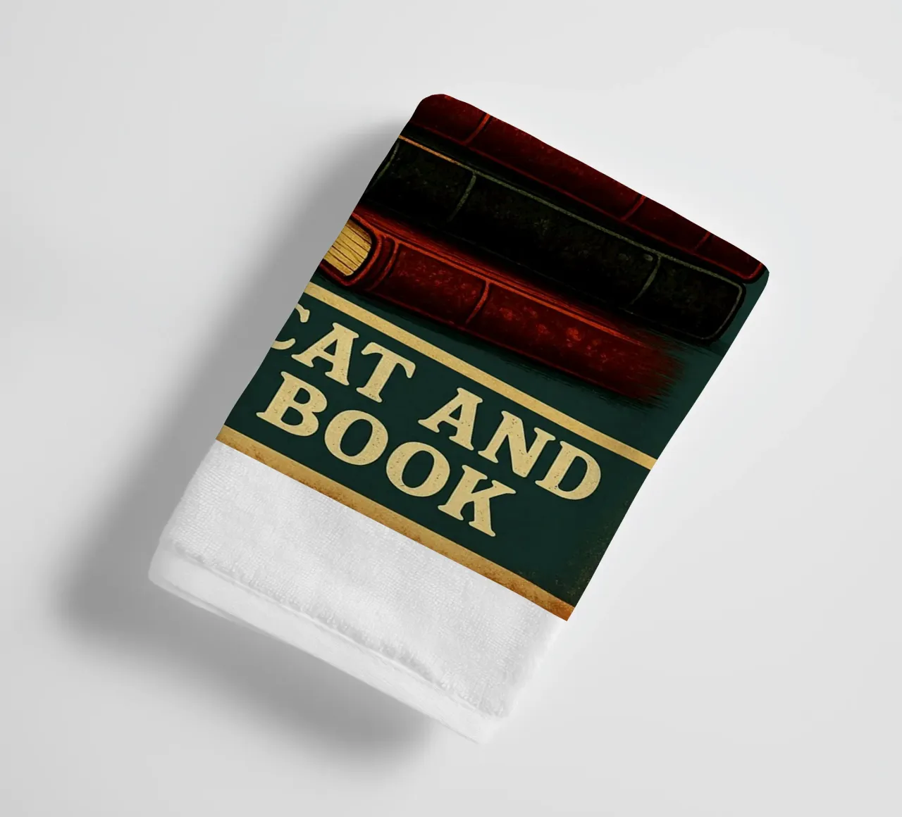 Gatto e libro La felicità è un gatto caldo e un buon libro asciugamano da bagno da the gan gan