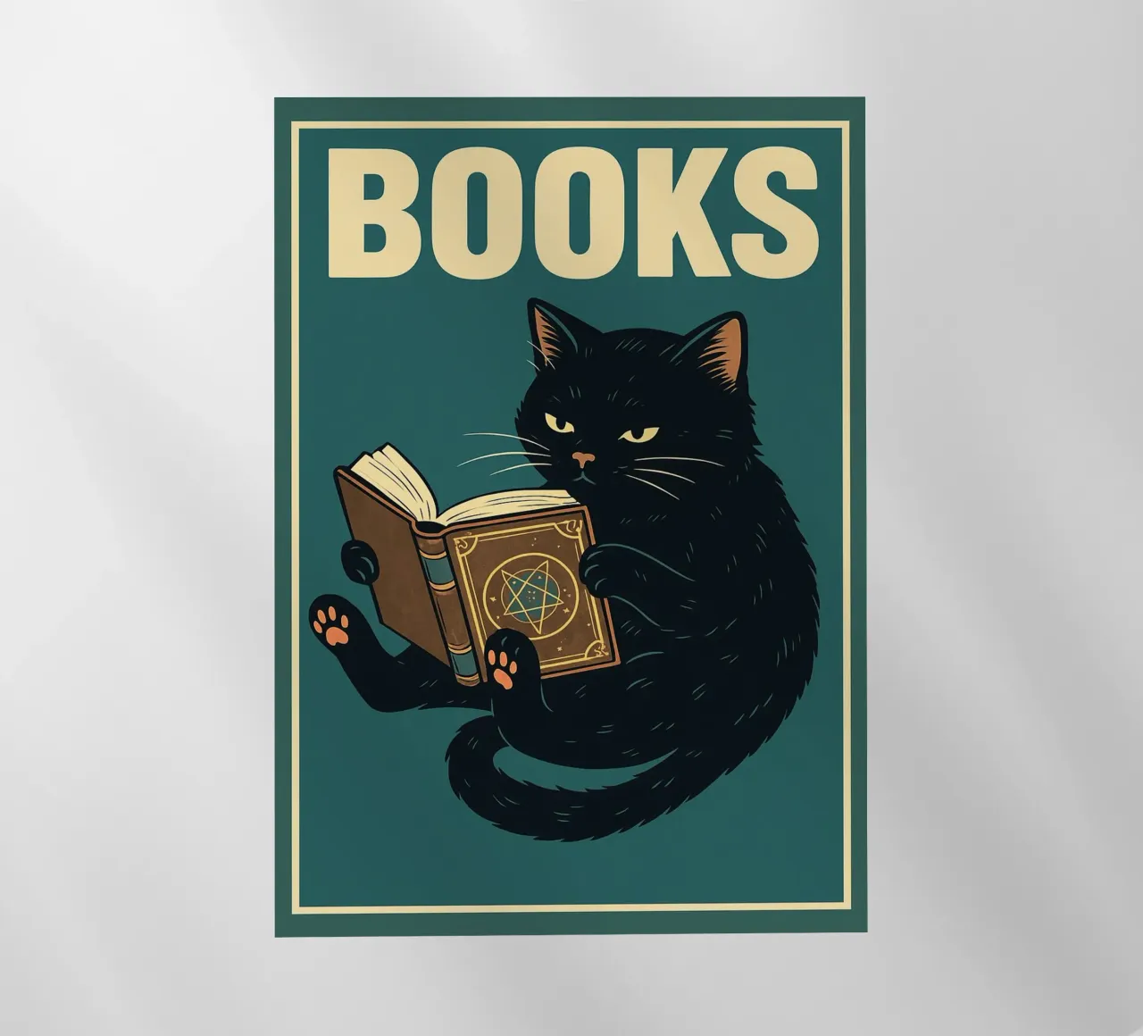 gatto e libro pellicola backlit da the gan gan