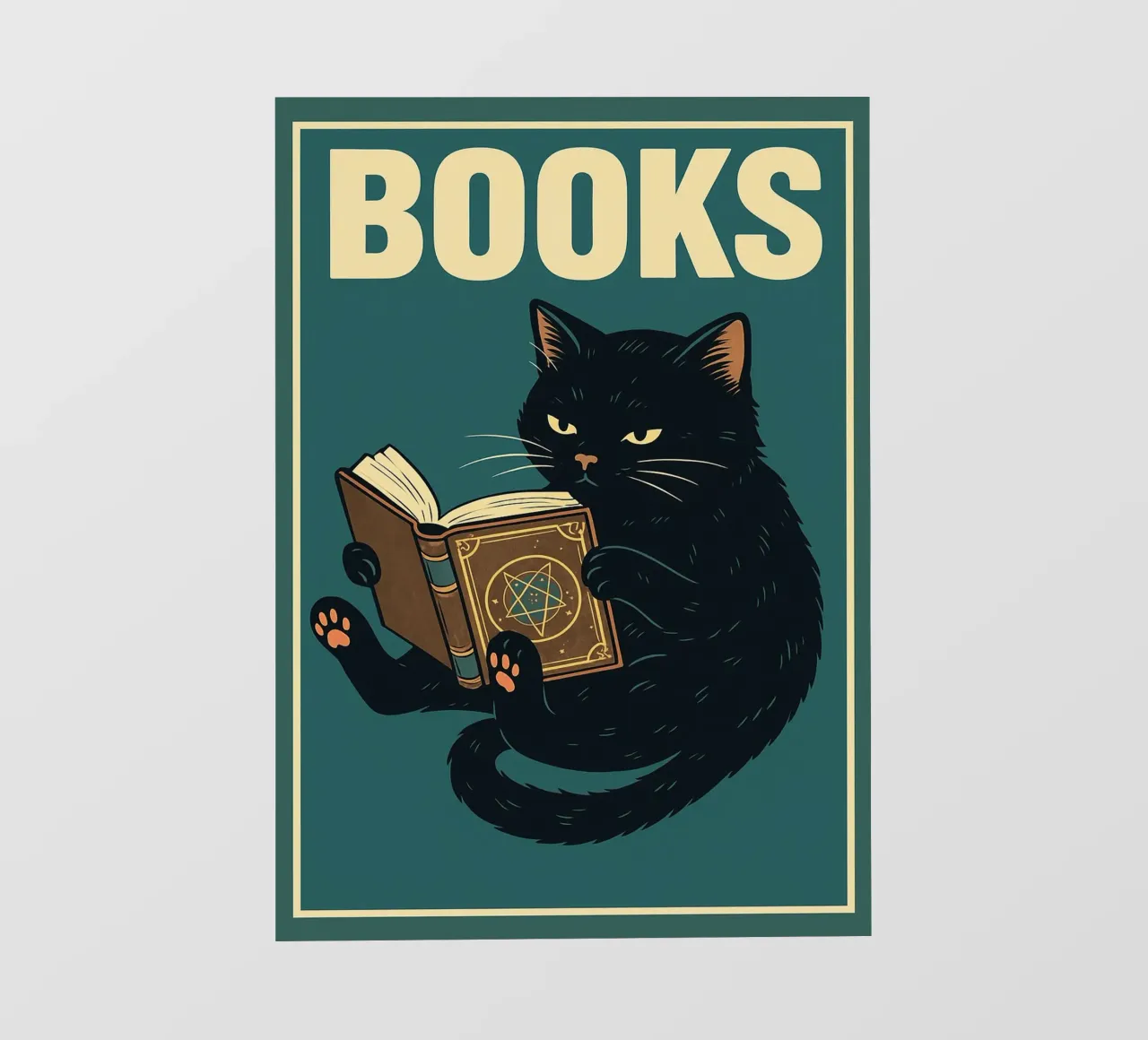 gatto e libro pellicola backlit da the gan gan