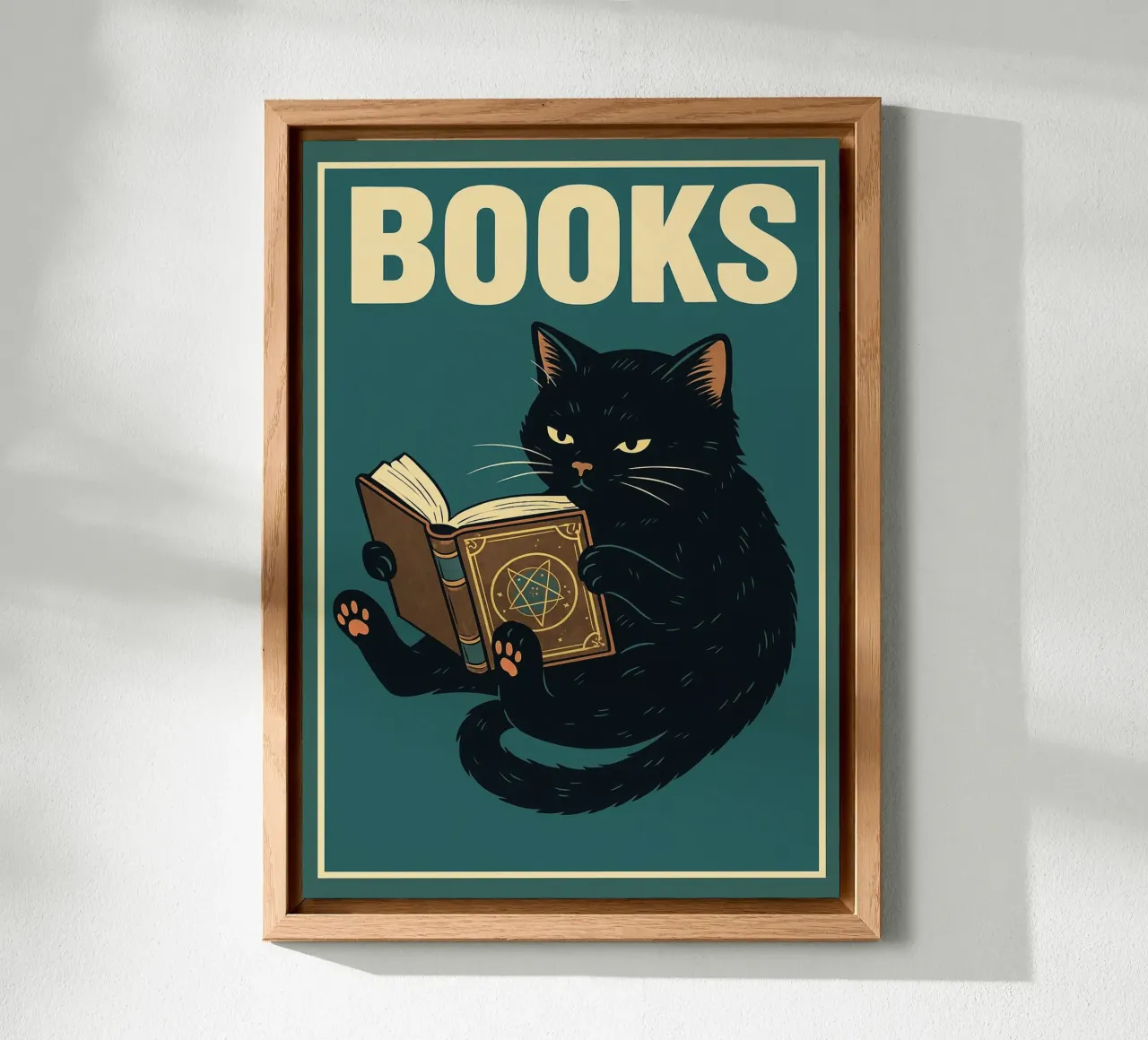 gatto e libro alluminio dibond da the gan gan