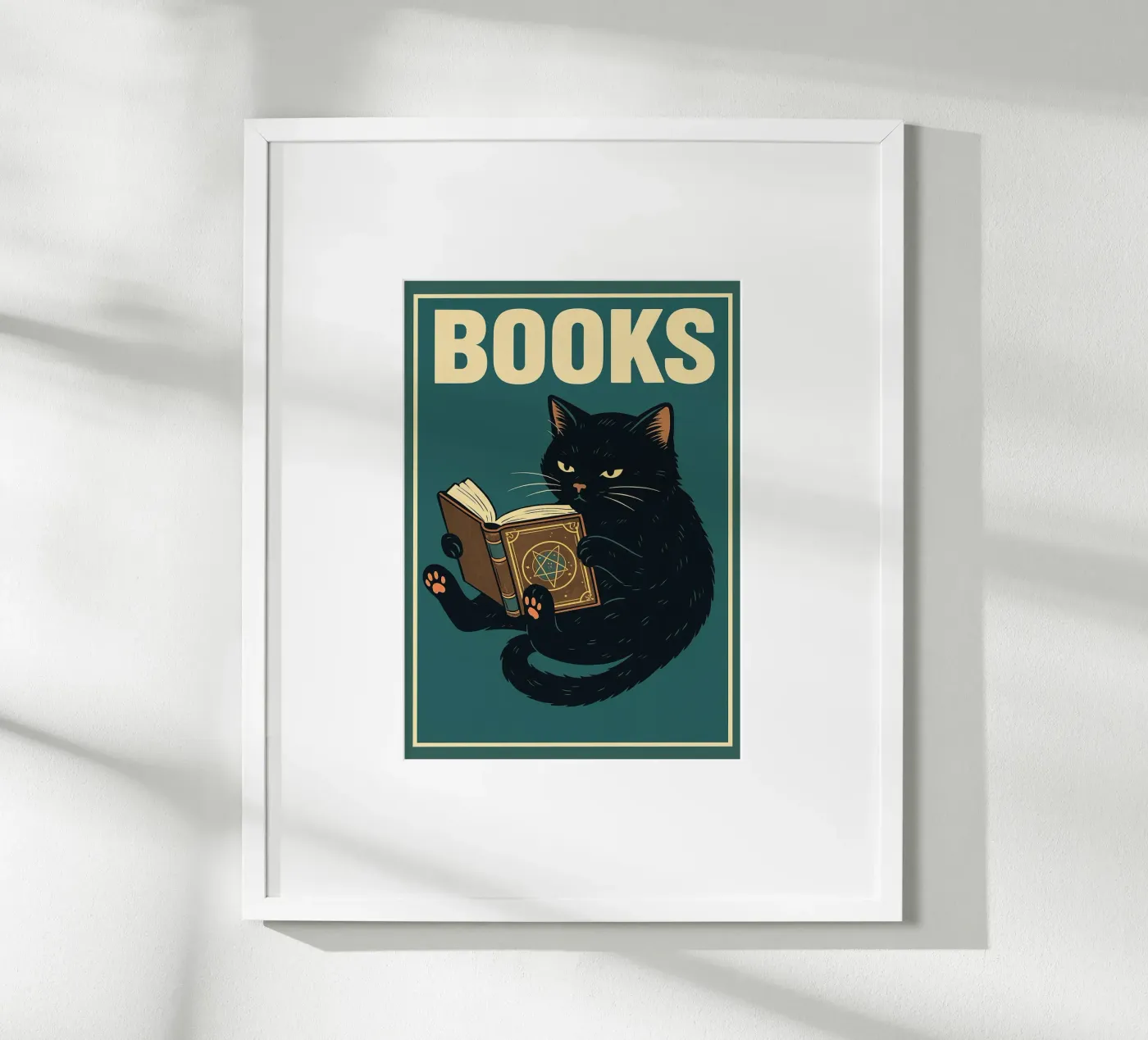 gatto e libro poster da the gan gan