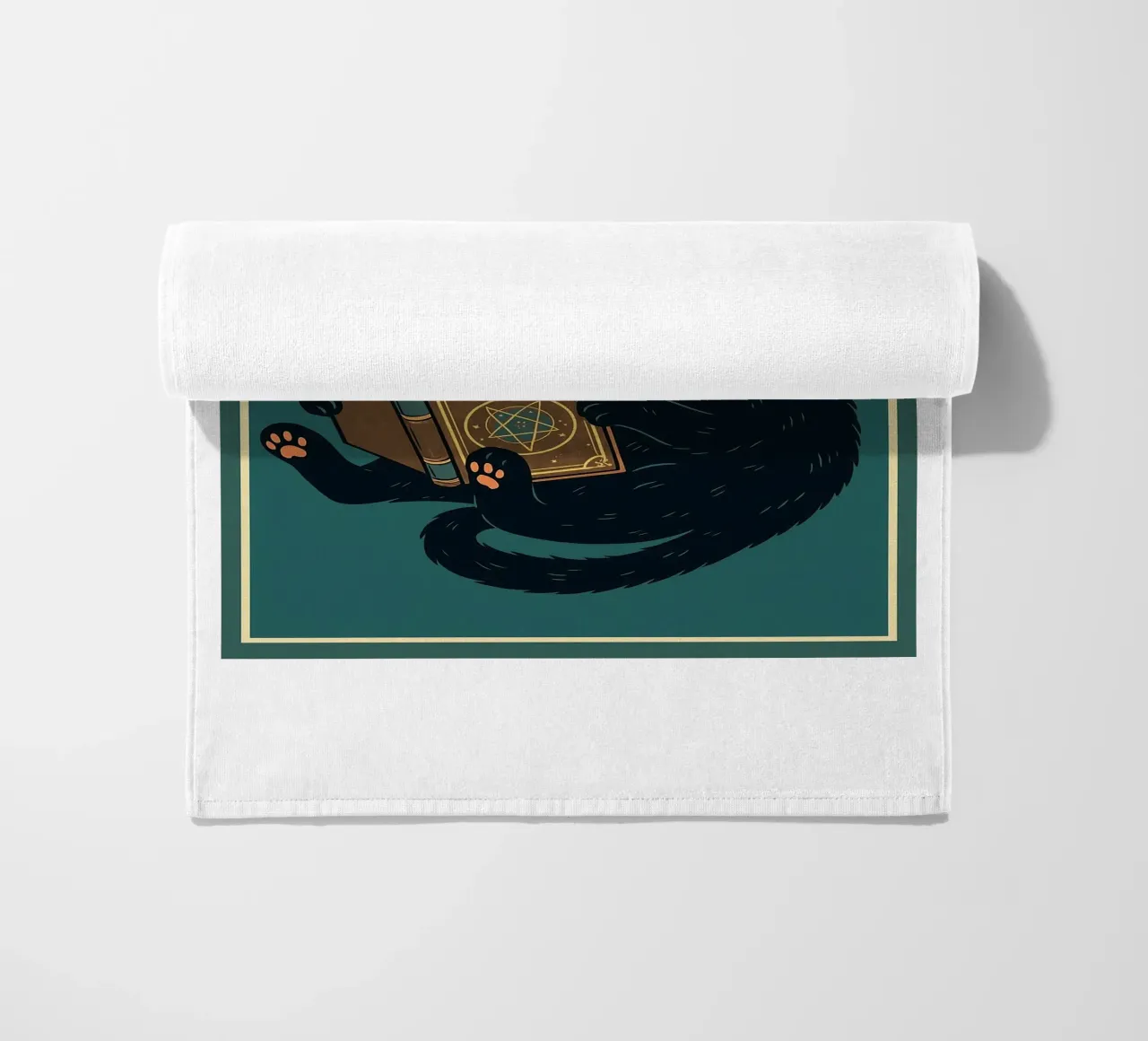 kat en boek strandhanddoek van the gan gan