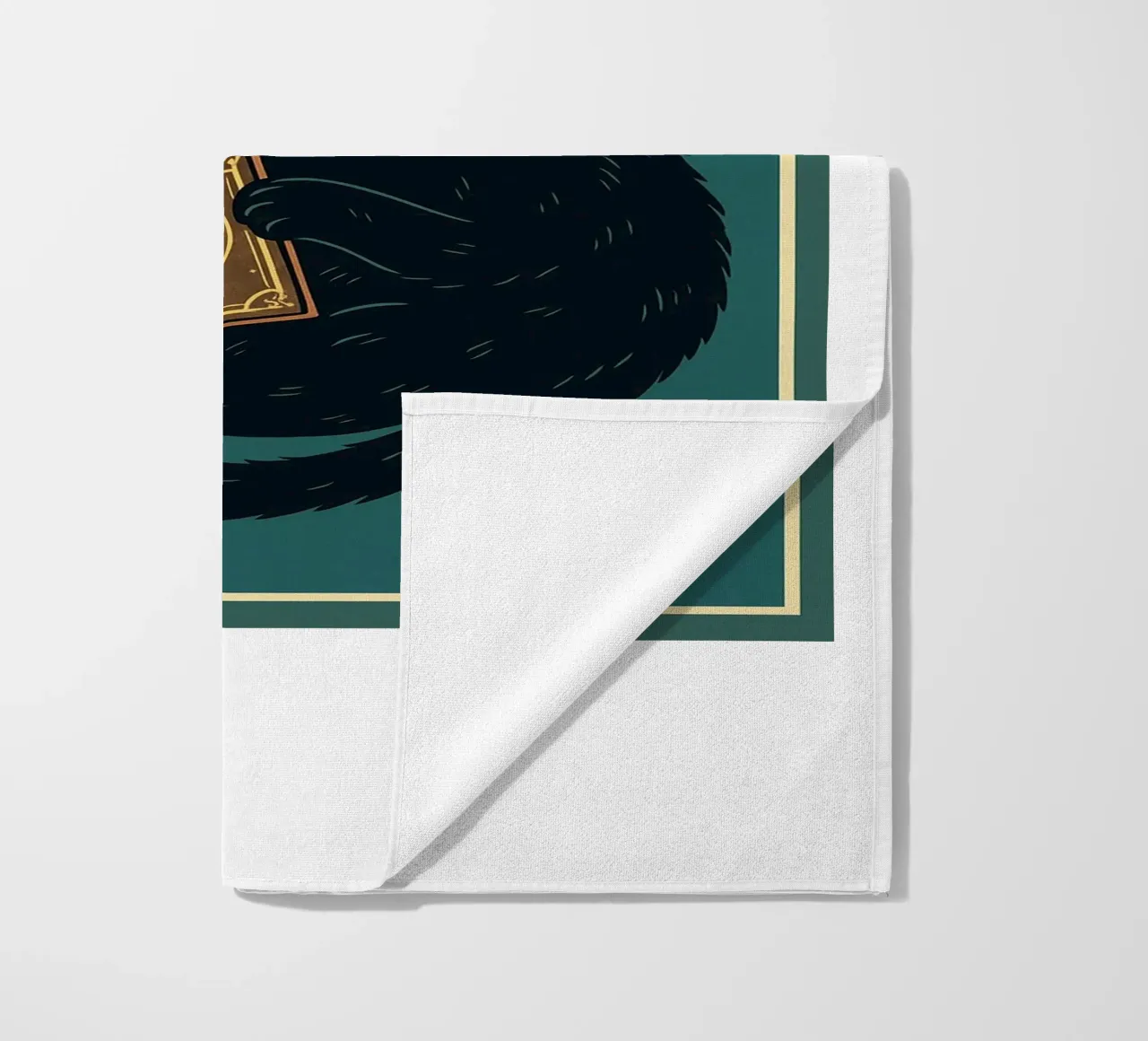 kat en boek strandhanddoek van the gan gan