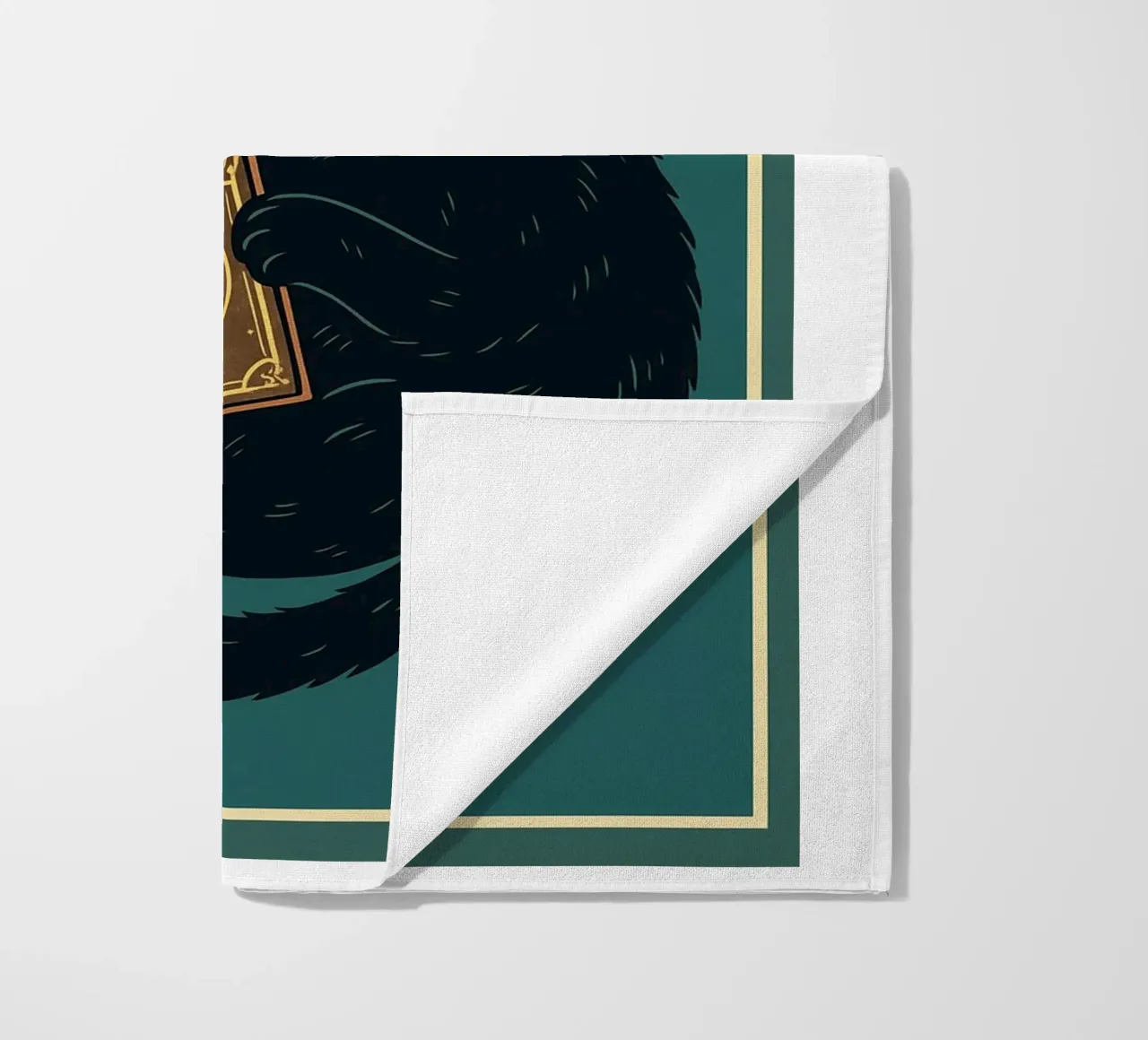 kat en boek strandhanddoek van the gan gan