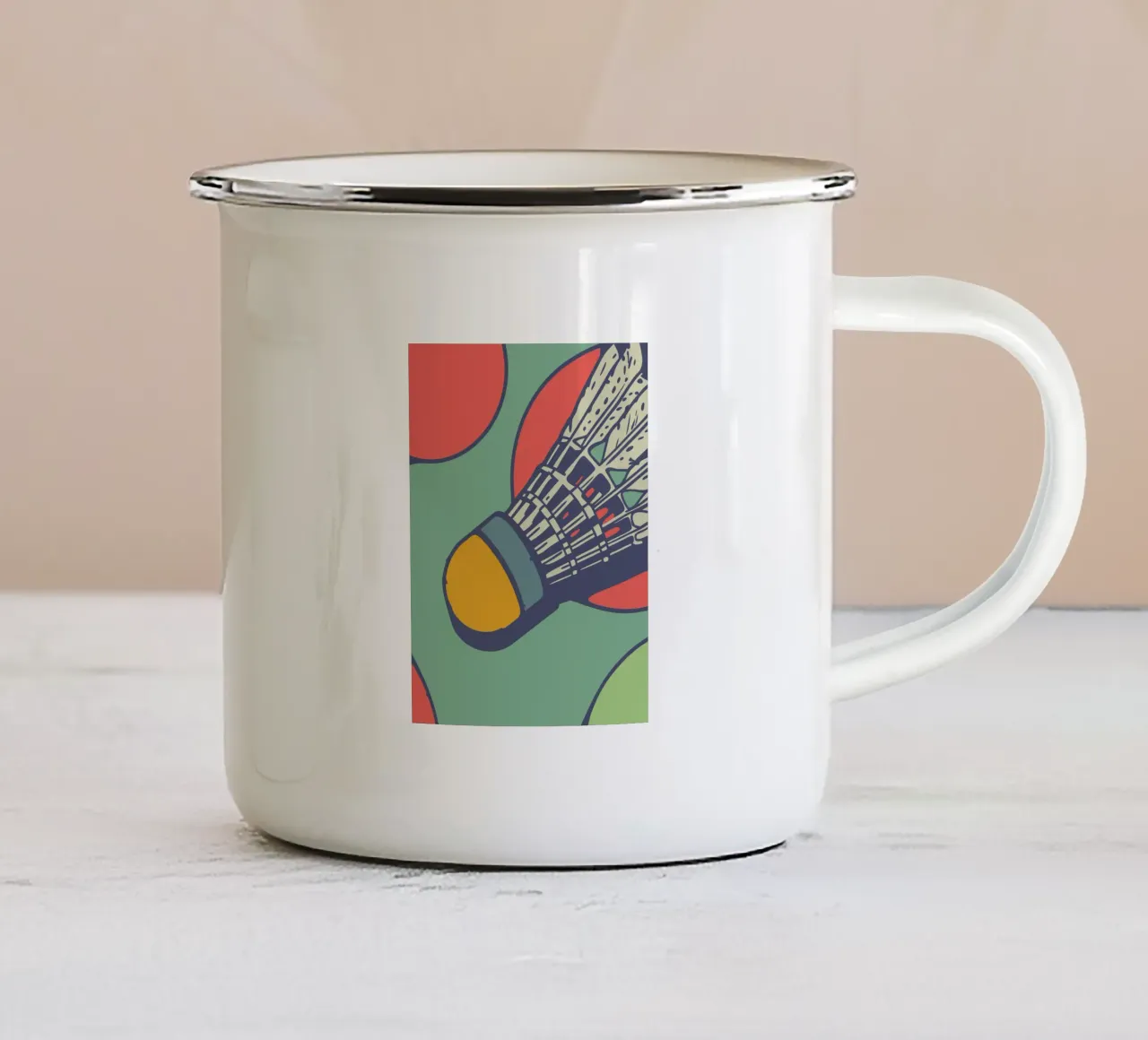 Badminton d'epoca tazza in smalto da SPORTS ONLY