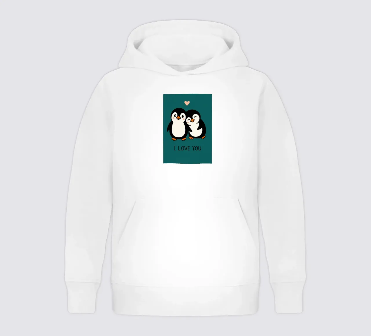 Niedlicher Pinguin Ich liebe dich Kinder Hoodie von the gan gan