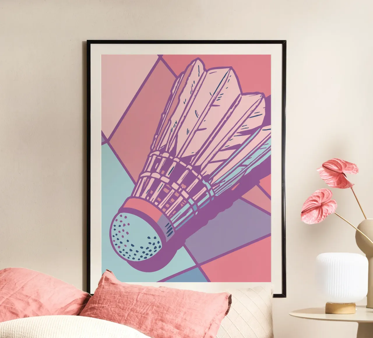 Badminton d'epoca poster da SPORTS ONLY