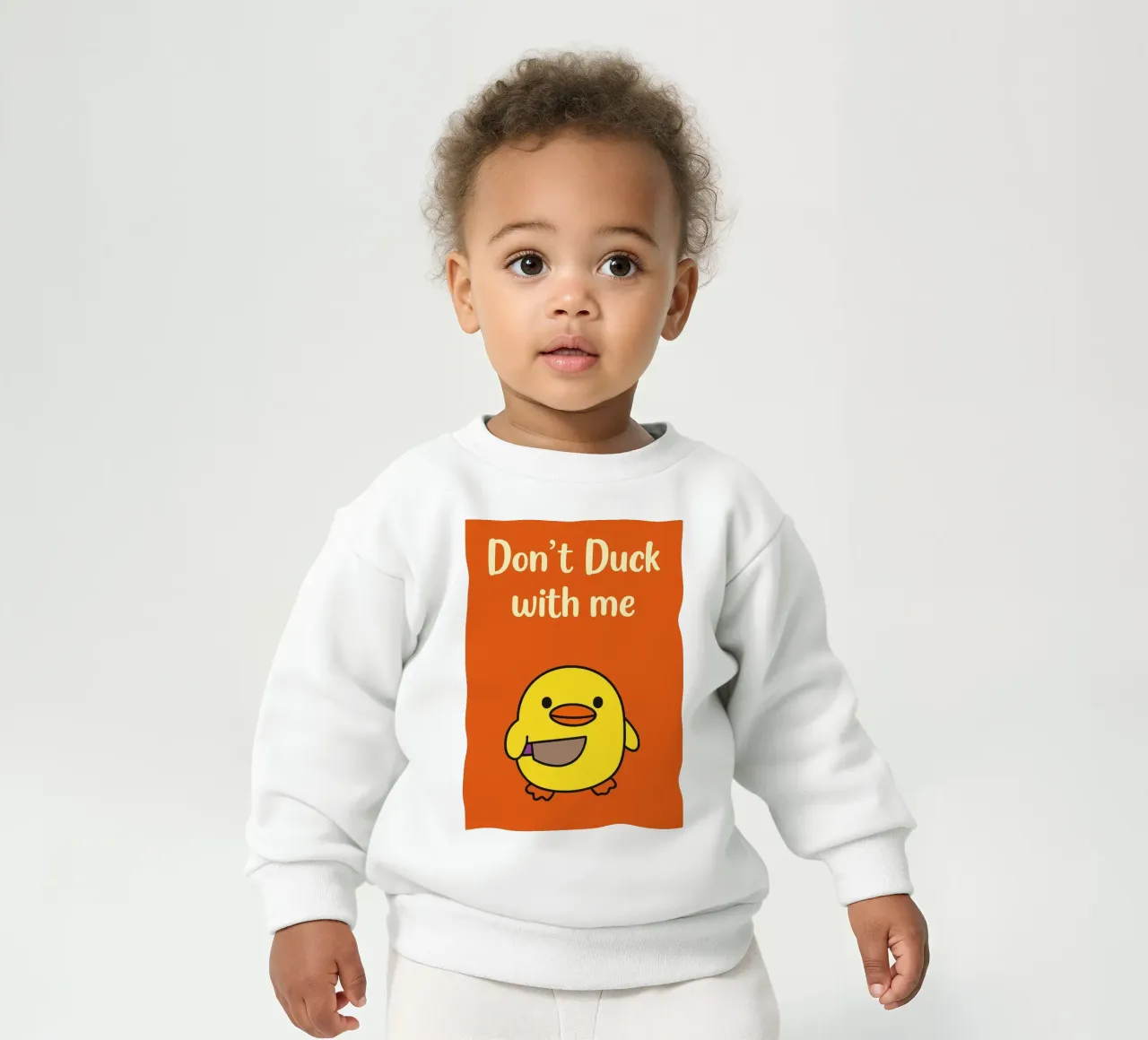buk niet met mij Funny Duck baby sweatshirt van the gan gan