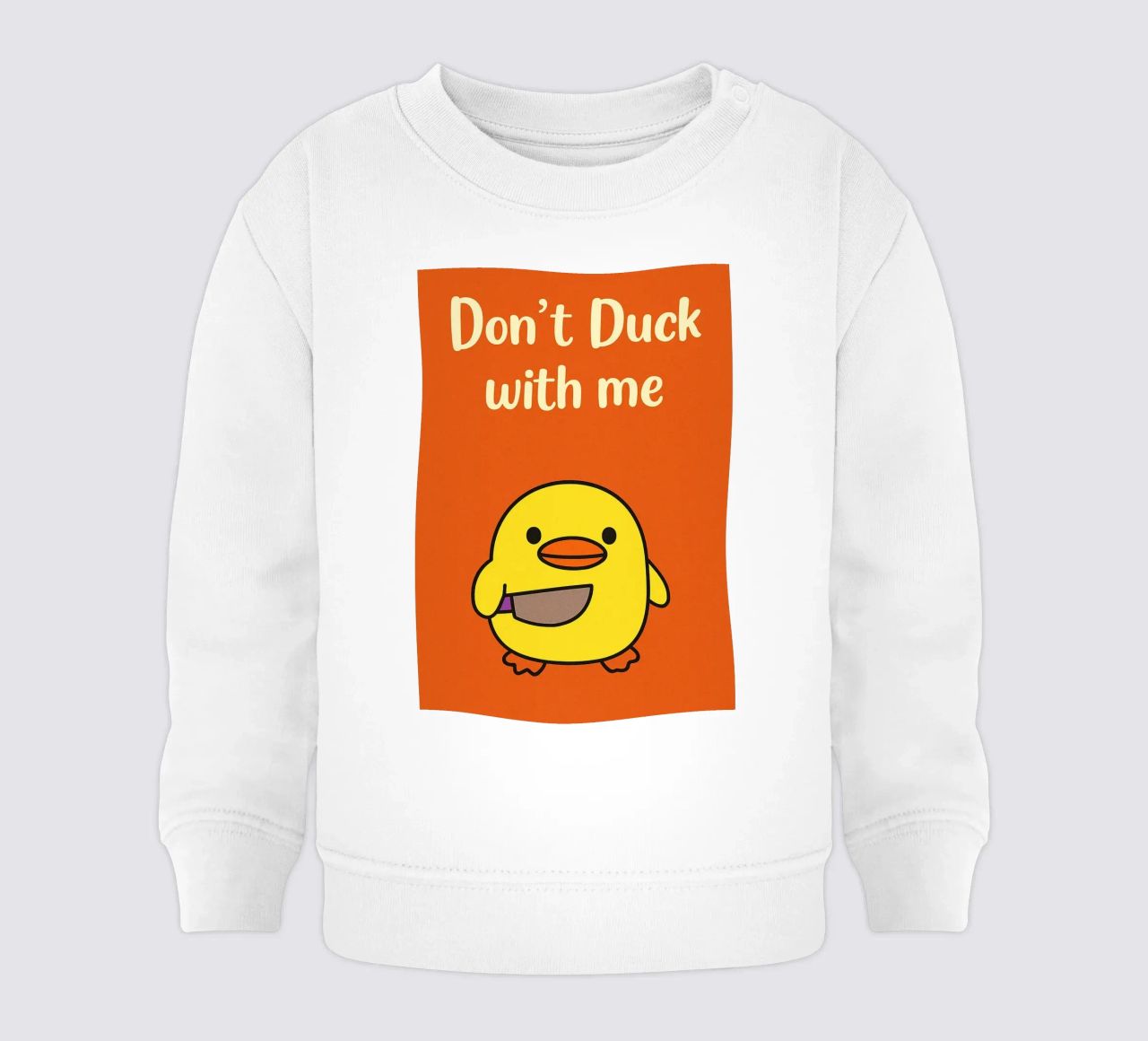 Non fare l'anatra con me Funny Duck felpa neonato da the gan gan