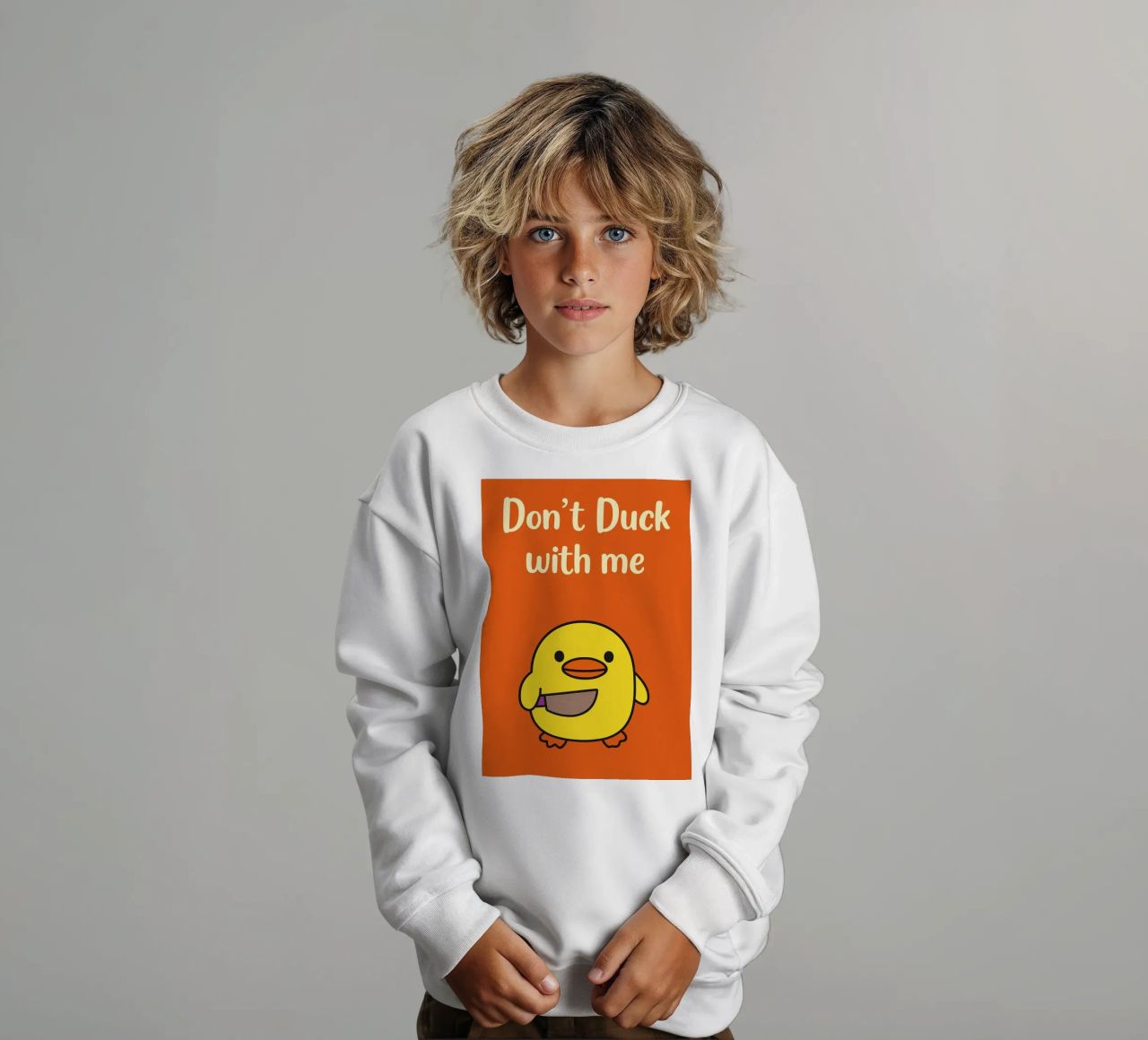 Non fare l'anatra con me Funny Duck felpa bambino da the gan gan