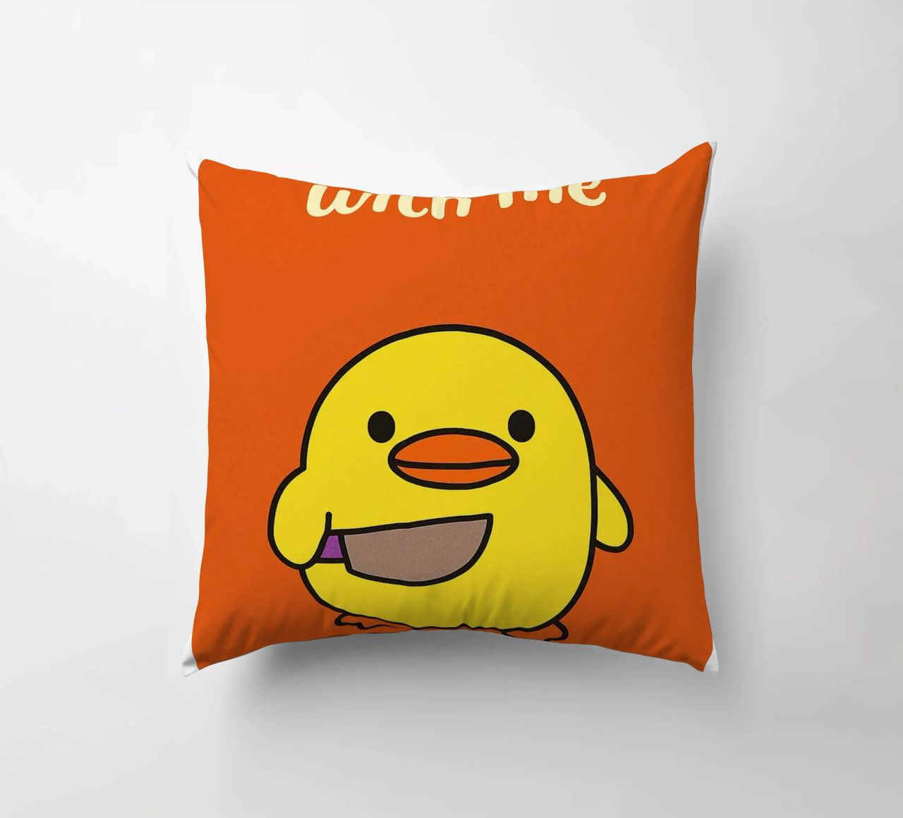 Non fare l'anatra con me Funny Duck cuscino da the gan gan