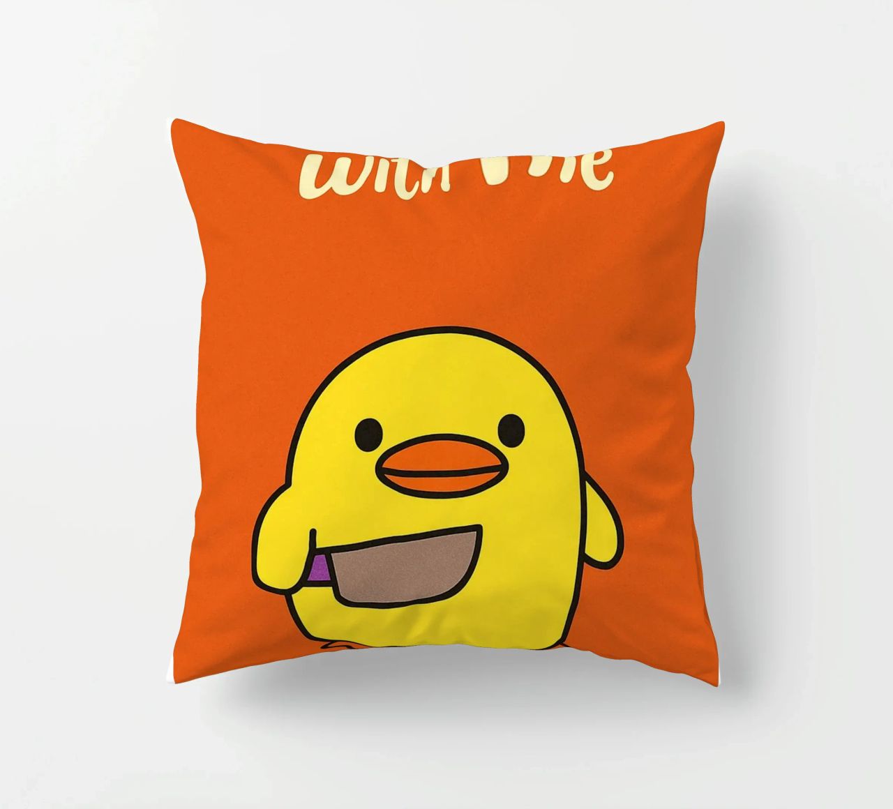 Non fare l'anatra con me Funny Duck cuscino da the gan gan
