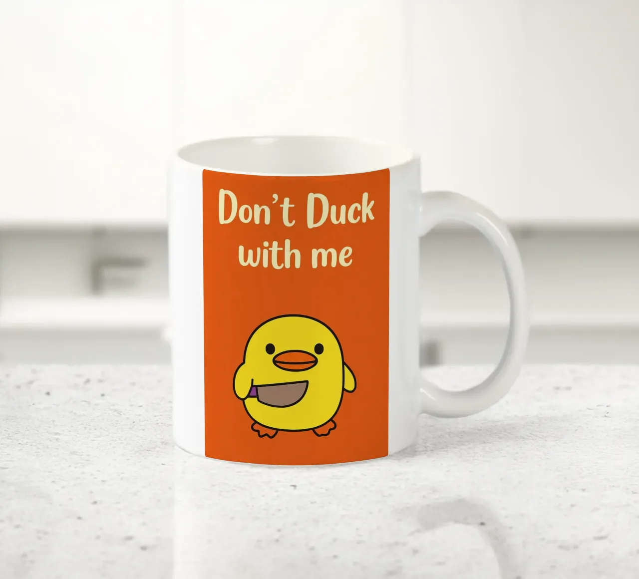 Duck dich nicht mit mir Funny Duck Keramik Tasse von the gan gan