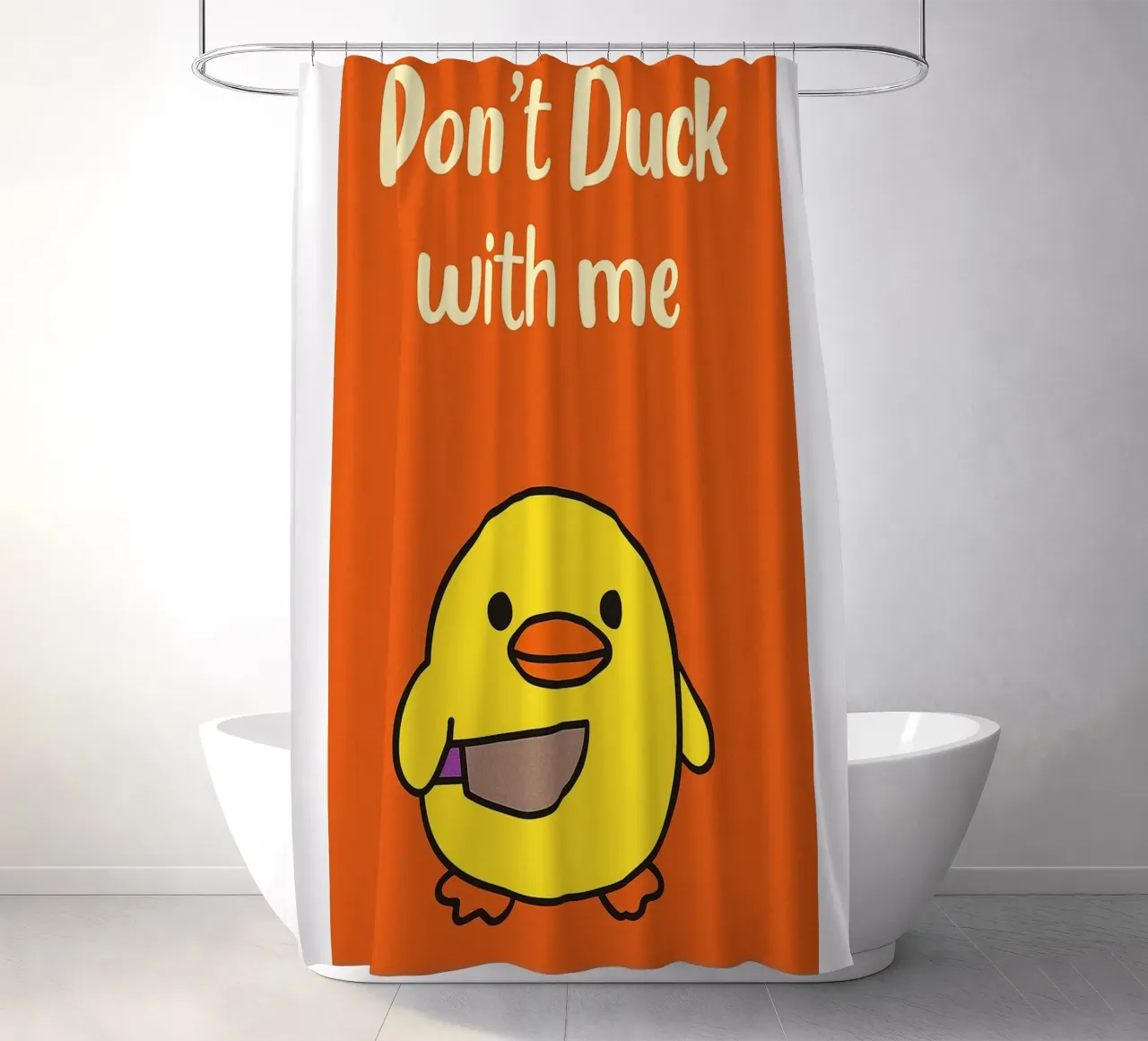buk niet met mij Funny Duck douchegordijn van the gan gan