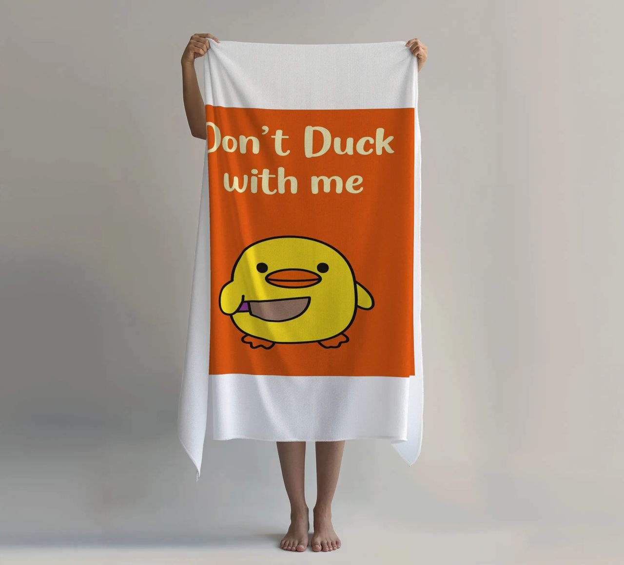 Non fare l'anatra con me Funny Duck telo mare da the gan gan