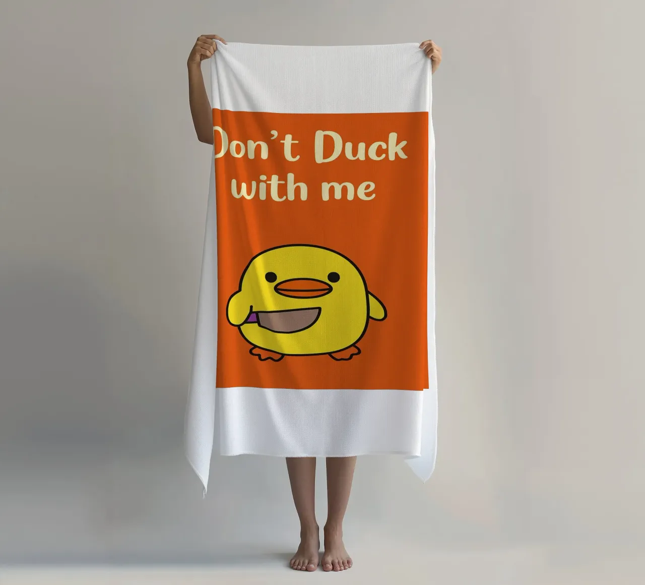 no te agaches conmigo Funny Duck toalla de playa de the gan gan
