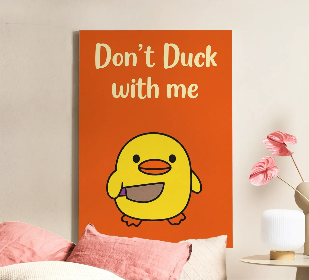 Duck dich nicht mit mir Funny Duck Leinwand von the gan gan