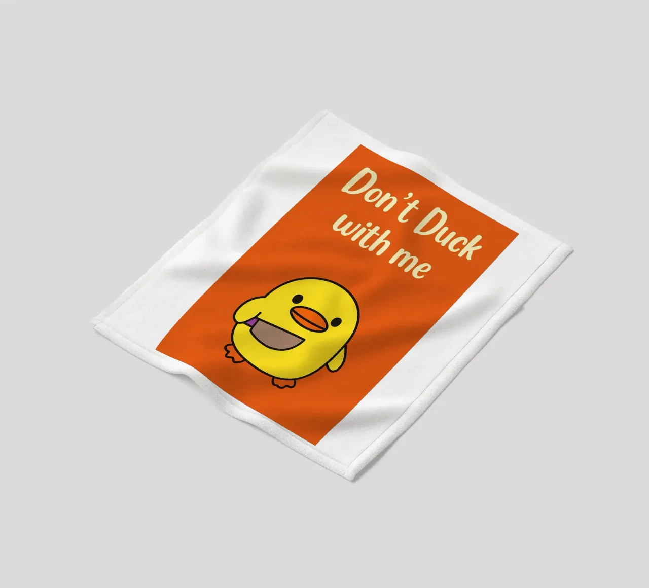 dont duck with me Funny Duck fleece blanket by the gan gan