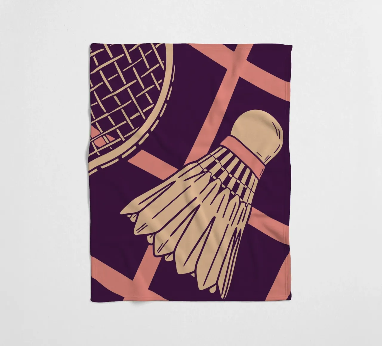 Vintage Badminton fleece blanket by SPORTS ONLY