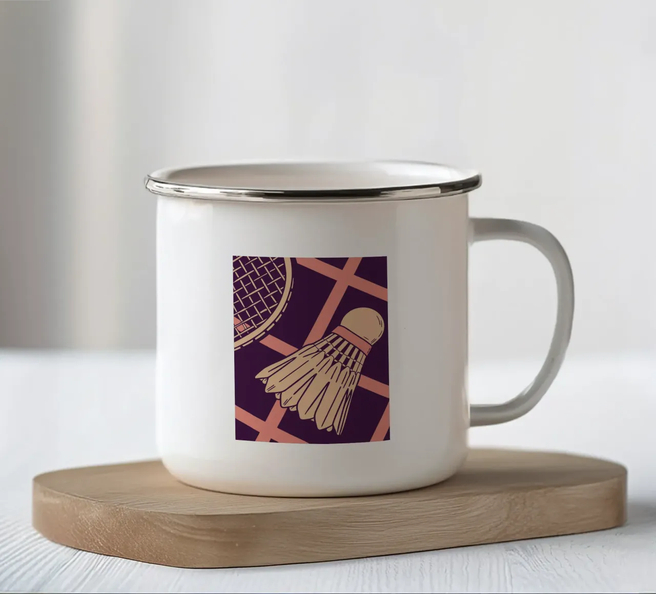 Badminton d'epoca tazza in smalto da SPORTS ONLY