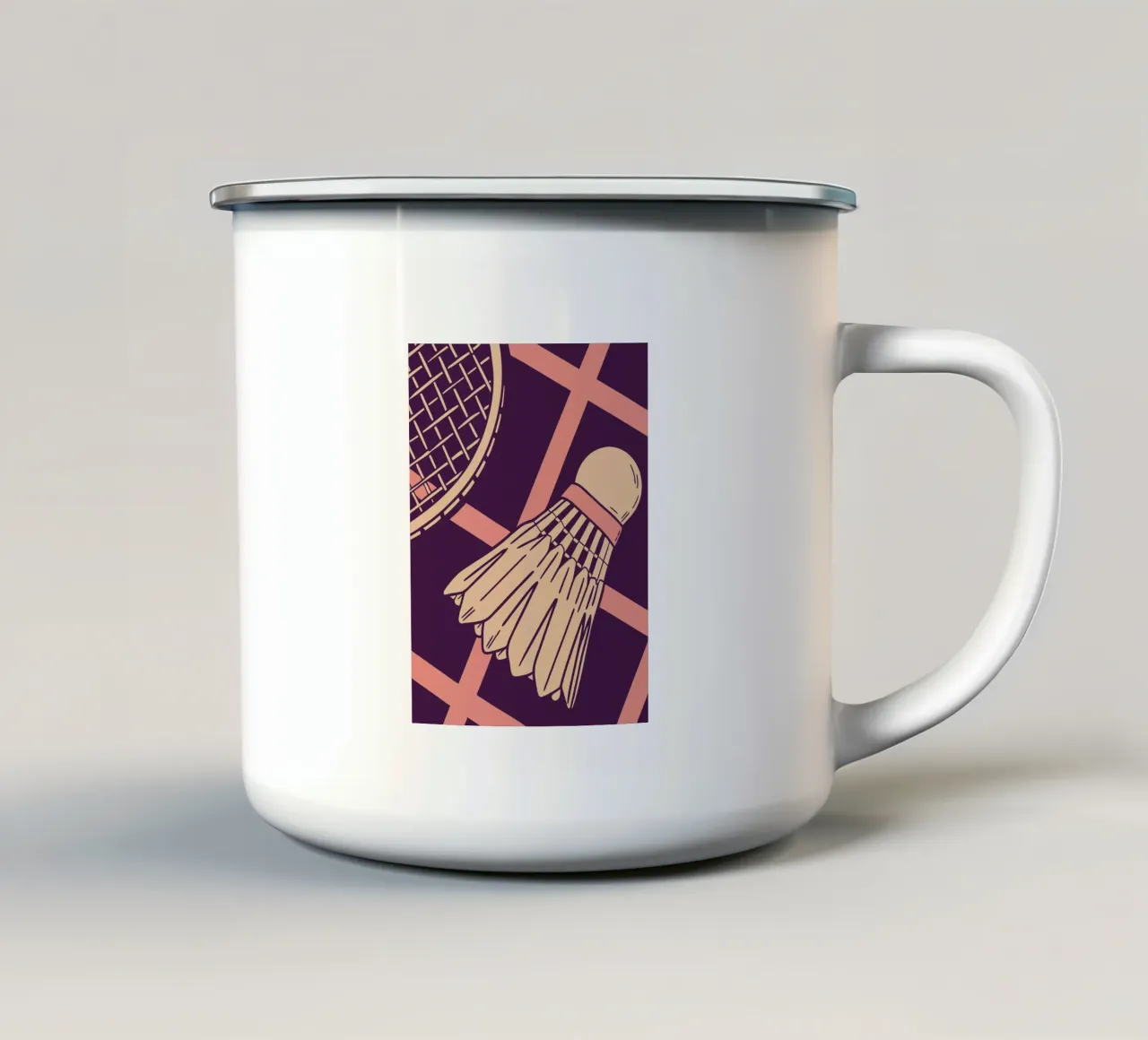 Badminton d'epoca tazza in smalto da SPORTS ONLY