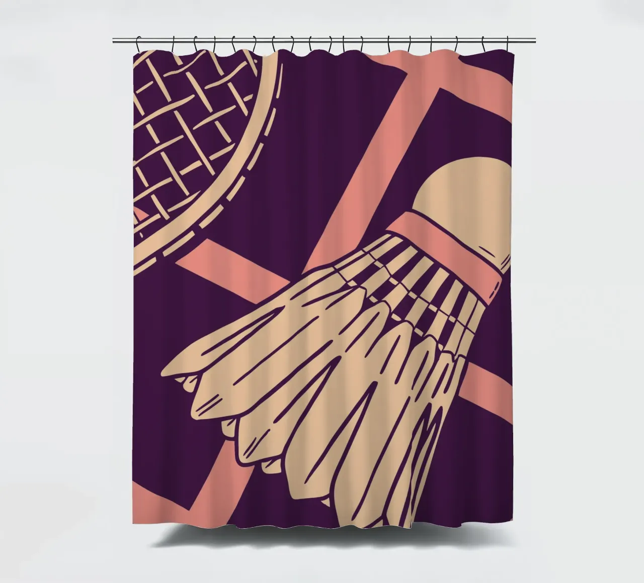 Vintage Badminton shower curtain by SPORTS ONLY
