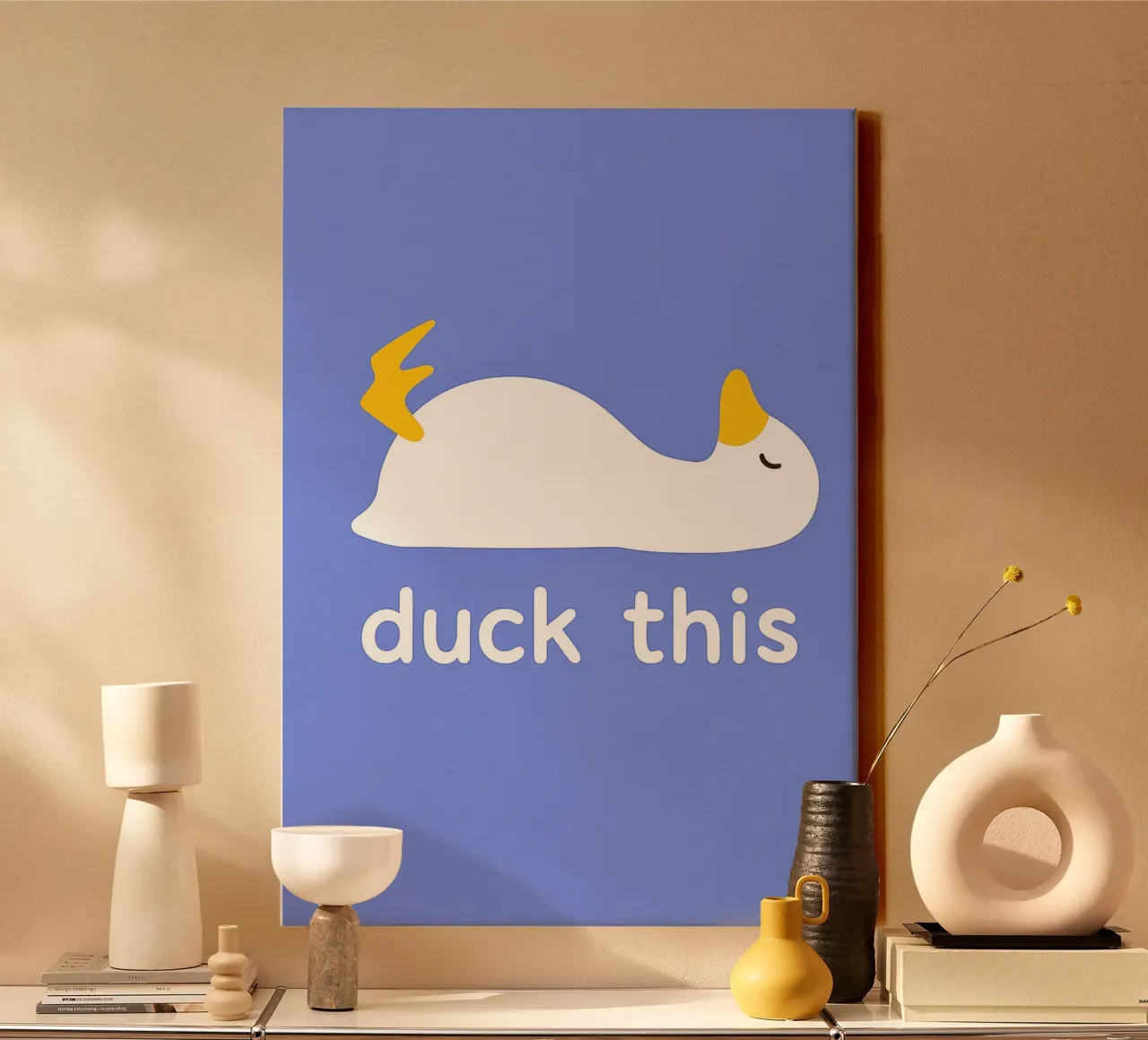 Duck This Silly Goose canvas by the gan gan