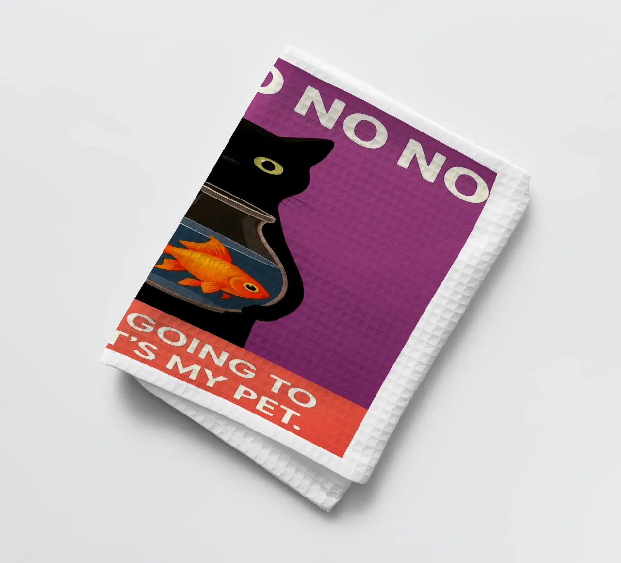 Chat noir amusant torchon de the gan gan