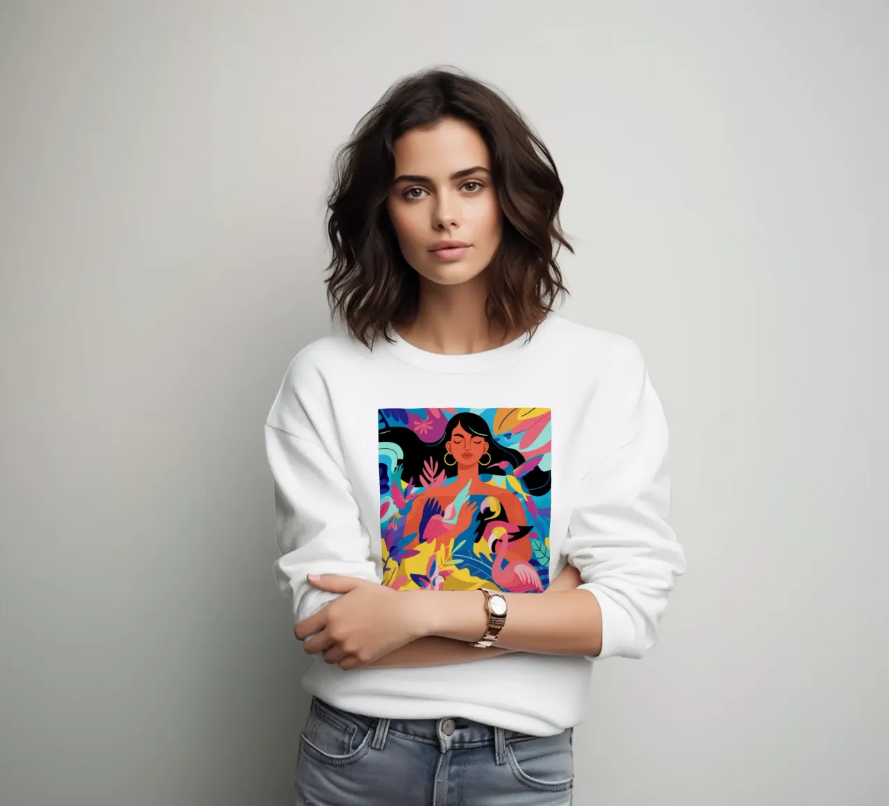 Tropical Dance Vibes sweatshirt by Petal Canvas
