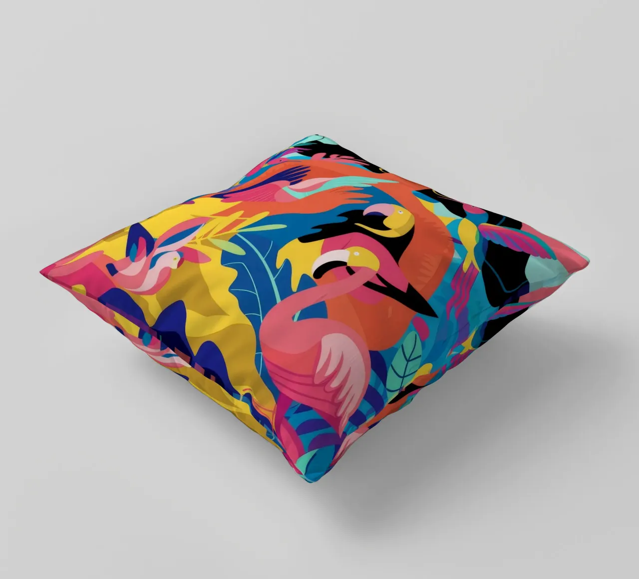 Tropical Dance Vibes decorative cushion by Petal Canvas