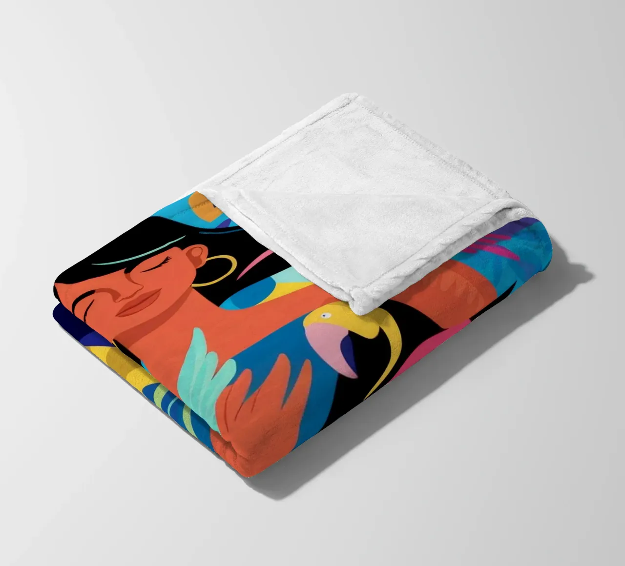 Tropical Dance Vibes fleece blanket by Petal Canvas