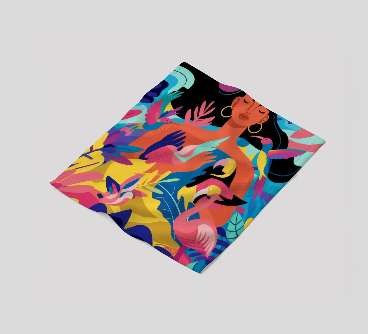 Tropical Dance Vibes fleece blanket by Petal Canvas