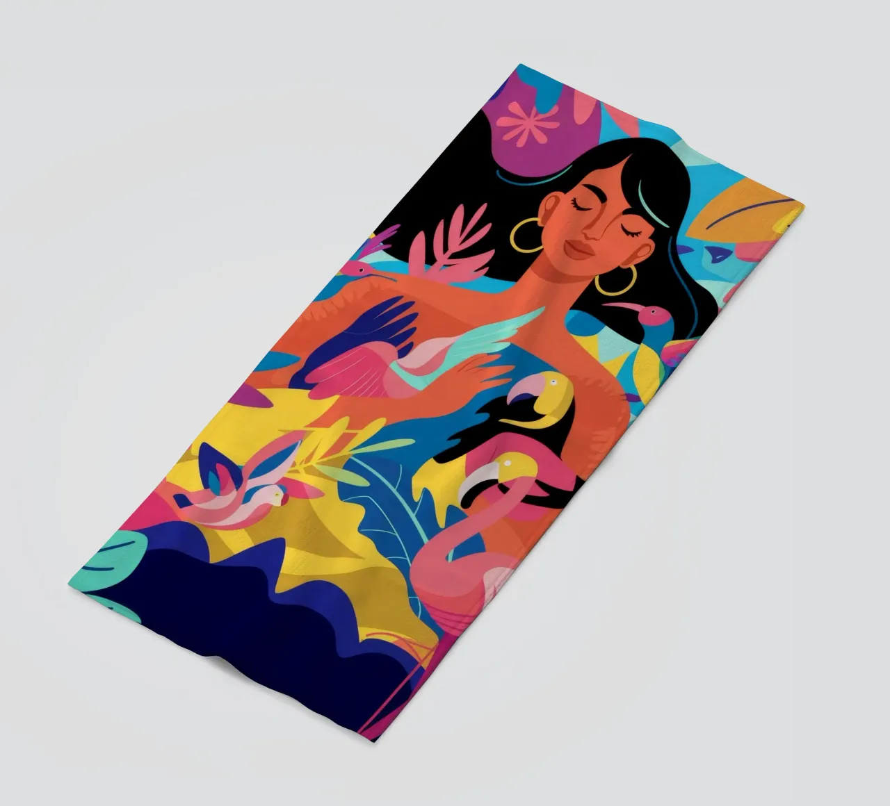 Tropical Dance Vibes beach towel by Petal Canvas