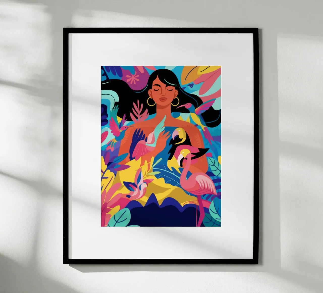 Vibrazioni di danza tropicale poster con telaio in plastica da Petal Canvas