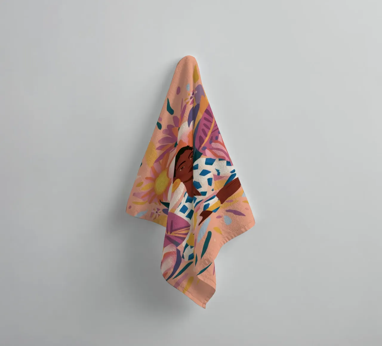 Floral Crown Majesty towel by Petal Canvas